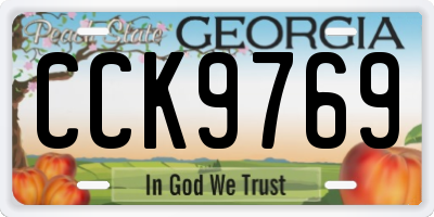 GA license plate CCK9769
