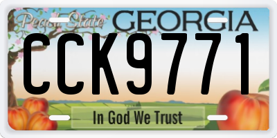GA license plate CCK9771