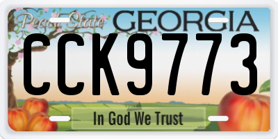GA license plate CCK9773