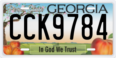 GA license plate CCK9784