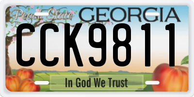 GA license plate CCK9811