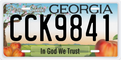 GA license plate CCK9841
