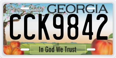 GA license plate CCK9842