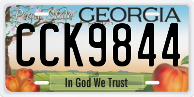 GA license plate CCK9844