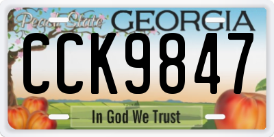 GA license plate CCK9847