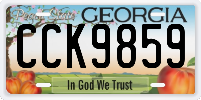 GA license plate CCK9859