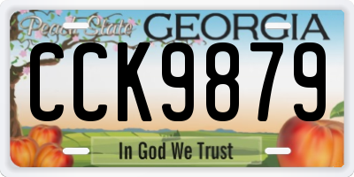 GA license plate CCK9879