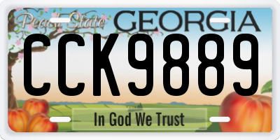 GA license plate CCK9889