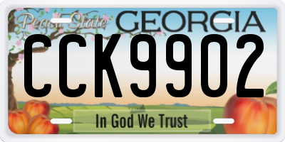 GA license plate CCK9902