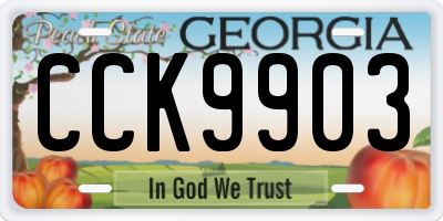 GA license plate CCK9903