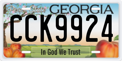 GA license plate CCK9924