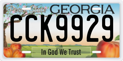 GA license plate CCK9929