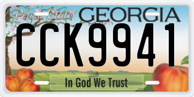 GA license plate CCK9941