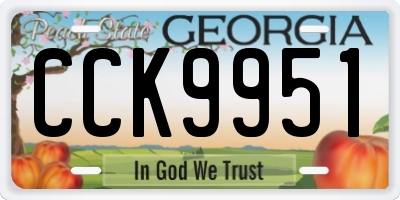 GA license plate CCK9951
