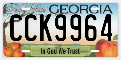 GA license plate CCK9964