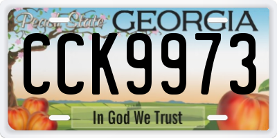 GA license plate CCK9973
