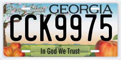 GA license plate CCK9975