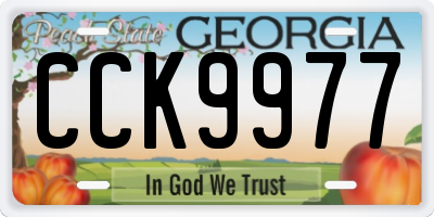 GA license plate CCK9977