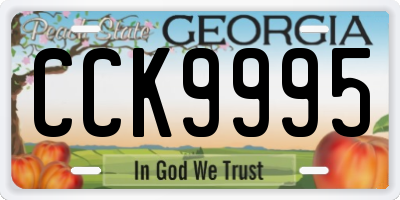 GA license plate CCK9995