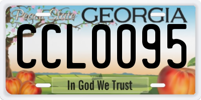 GA license plate CCL0095