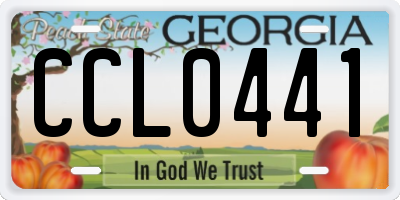 GA license plate CCL0441