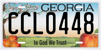 GA license plate CCL0448