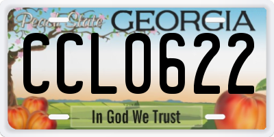 GA license plate CCL0622