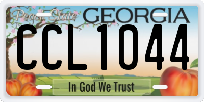 GA license plate CCL1044