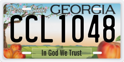 GA license plate CCL1048
