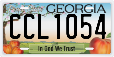 GA license plate CCL1054
