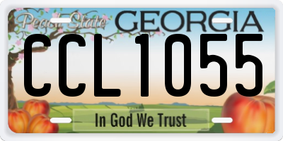 GA license plate CCL1055
