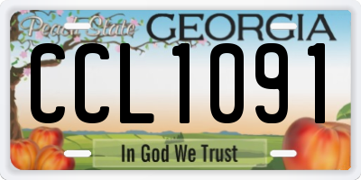 GA license plate CCL1091