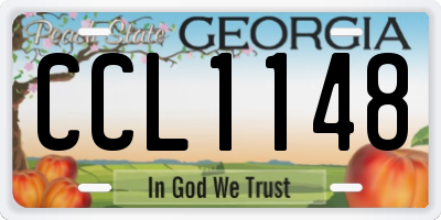 GA license plate CCL1148