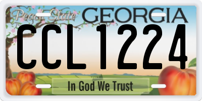 GA license plate CCL1224