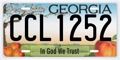 GA license plate CCL1252