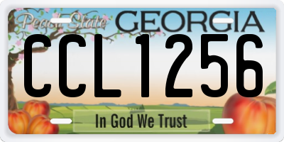 GA license plate CCL1256
