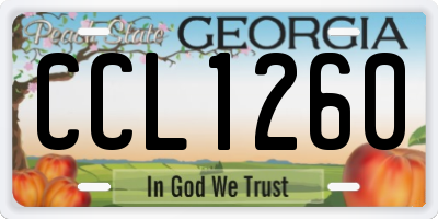GA license plate CCL1260