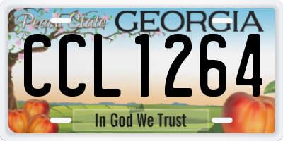 GA license plate CCL1264