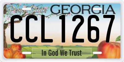 GA license plate CCL1267