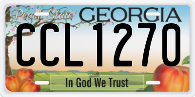 GA license plate CCL1270