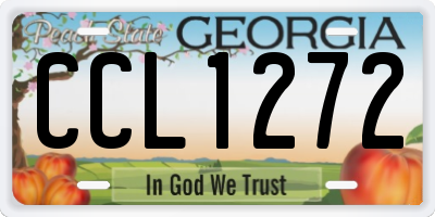 GA license plate CCL1272