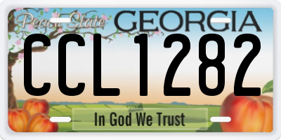 GA license plate CCL1282