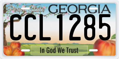 GA license plate CCL1285