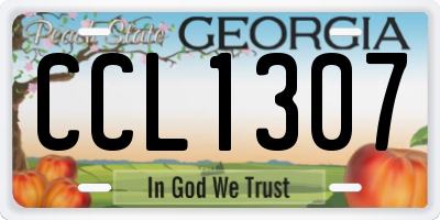 GA license plate CCL1307