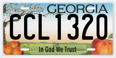 GA license plate CCL1320
