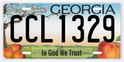 GA license plate CCL1329