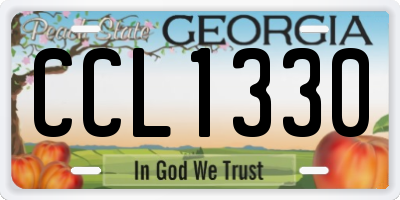 GA license plate CCL1330