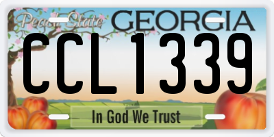 GA license plate CCL1339