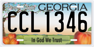 GA license plate CCL1346