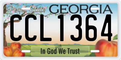 GA license plate CCL1364